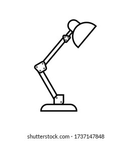 illustration graphic vector is desk lamp object with outline style. Perfect for object for magazine, flyer, web design or promo in social media. 