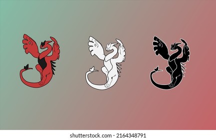 Illustration Graphic Vector Dragon Animation