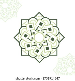 Illustration graphic vector of ethnic mandala art. Perfect for background texture, invitation, ethnic element, islamic content