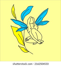 Illustration graphic vector faceless girl