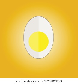 illustration graphic vector of flat boiled egg