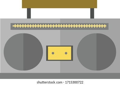 illustration graphic vector of flat radio tape