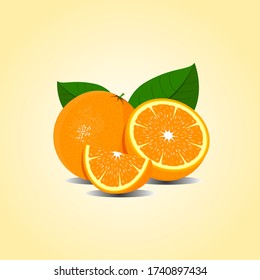 Illustration Grafik Vektor von frisch orange. Perfekt für Design-Objekte für Obst, Gemüse und Säfte
