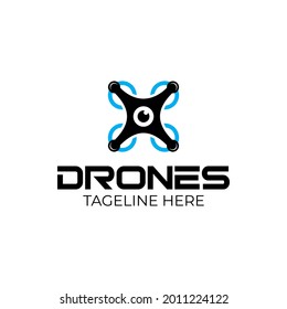 Illustration graphic vector future of drone technology logo design template
