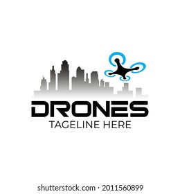 Illustration graphic vector future of drone technology logo design template