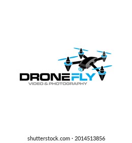 Illustration grafische Vektorgrafik Zukunft der Drohne-Technologie Logo-Design-Vorlage