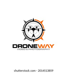 Illustration grafische Vektorgrafik Zukunft der Drohne-Technologie Logo-Design-Vorlage