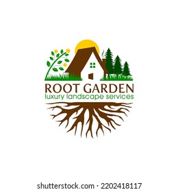 Illustration graphic vector of gardening and landscape services Suitable for nature or environment logo design template