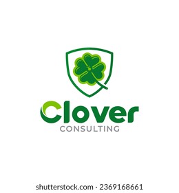 Illustration graphic vector of green clover or shamrock four-leaf logo design template