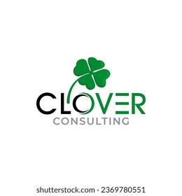 Illustration graphic vector of green clover or shamrock four-leaf logo design template