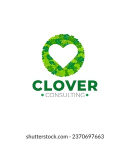 Illustration graphic vector of green clover or shamrock four-leaf logo design template