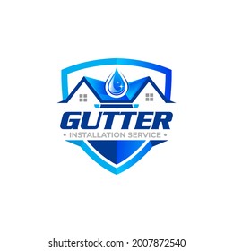 Illustration graphic vector of gutter installation and repair service logo design template