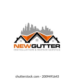 Illustration graphic vector of gutter installation and repair service logo design template