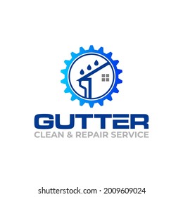 Illustration graphic vector of gutter installation and repair service logo design template