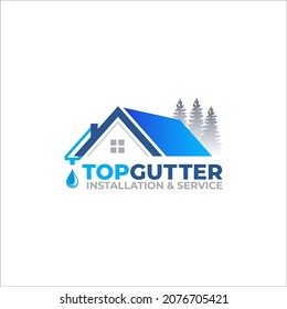 Illustration graphic vector of gutter installation and repair service logo design template