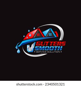 Illustration graphic vector of gutter installation and service repair solutions logo design template