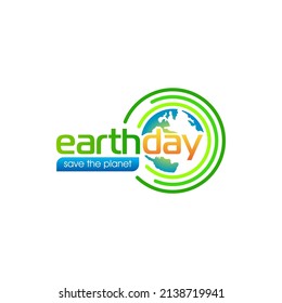  Illustration graphic vector of a happy earth day for environment safety celebration logo design template