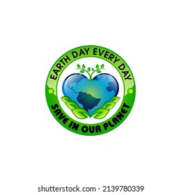  Illustration graphic vector of a happy earth day for environment safety celebration logo design template