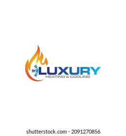 Illustration graphic vector of heating and cooling repair service Logo design template