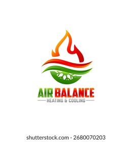Ilustración Vector gráfico de la Plantilla de diseño de logotipo de negocios de calefacción y refrigeración	

