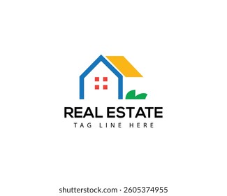 Illustration graphic vector of house building  Symbol Geometric Linear Real estate logo design, home logo design.