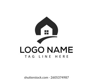 Illustration graphic vector of house building  Symbol Geometric Linear Real estate logo design, home logo design.