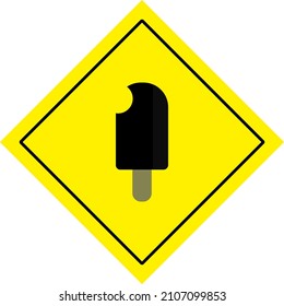 illustration of graphic vector of Ice cream steet sign. This vector is perfect to use for icon, background, or any related things with that vector sign.  