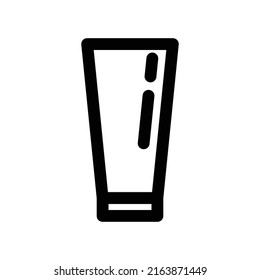 illustration graphic vector is icon of a cooler glass, perfect for beverage, bar, and refreshment-themed designs. Ideal for showcasing chilled drinks in social media, event, or pub visuals.