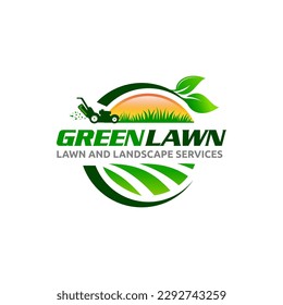 Illustration graphic vector of lawn care, landscape services, grass concept logo design template