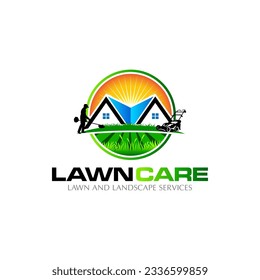 Illustration graphic vector of lawn care, landscape services, grass concept logo design template