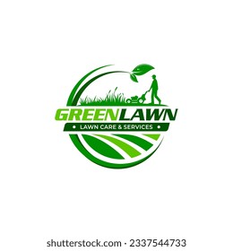 Illustration graphic vector of lawn care, landscape services, grass concept logo design template