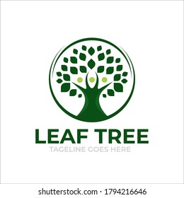 Illustration graphic vector of Leaf Tree growth logo design template
