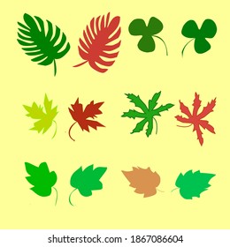 Ilustración vector gráfico de hojas.adecuado para diseño natural 