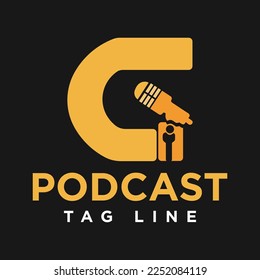 illustration graphic vector of Letter G Podcast Logo