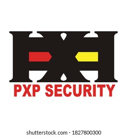 illustration graphic vector of the letters PXP forming and depicting a strong safe or stronghold ~~ Perfect for security logos, antivirus or that contain elements of strength