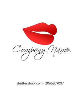 Ilustración vector gráfico del logotipo de los labios perfecto para el cuidado de la belleza, tienda de maquillaje, productos cosméticos y cualquier cosa sobre las mujeres