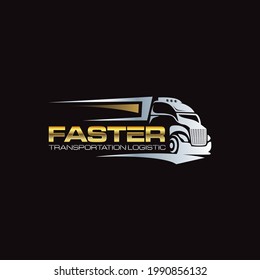 Ilustración vector gráfico de logística y diseño del logotipo de la empresa de entrega