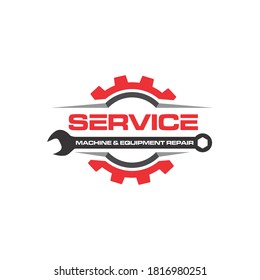 Illustration Graphic Vector Of Logo Design Template For Repair Machine, Equipment, Truck Company