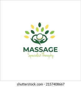 Vector gráfico de ilustración para terapia de masaje, plantilla de diseño del logotipo de atención de salud