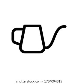 illustration graphic vector is mini kettle without lid in line style black color. Perfect for icon, banner, flyer or social media design.