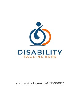 Illustration graphic vector of modern passionate disability people logo design template