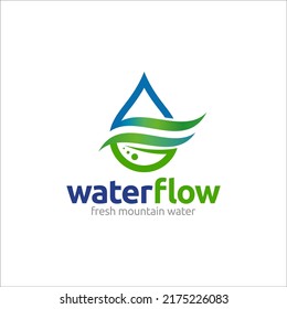 Illustration graphic vector of natural fresh mountain water logo design template 