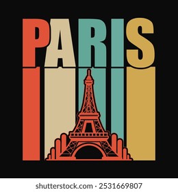 ilustração, gráfico, vetor, paris, vintage, europa, viajar, frança, famoso, retro, design, cidade, sinal, postagem, selo, marco, logotipo, torre, arquitetura, francês, eiffel, romântico, 