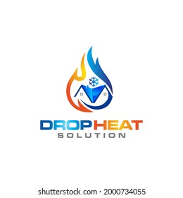 Illustration graphic vector of plumbing, heating and cooling service Logo Design template