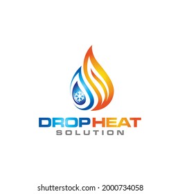 Illustration graphic vector of plumbing, heating and cooling service Logo Design template