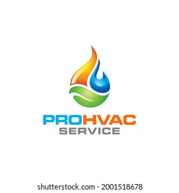 Illustration graphic vector of plumbing, heating and cooling service Logo Design template