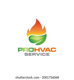 Ilustración vector gráfico de fontanería, calefacción y servicio de refrigeración Plantilla de diseño de logotipos