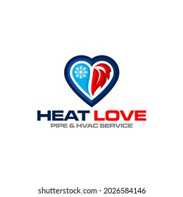 Illustration graphic vector of plumbing, heating and cooling service Logo Design template