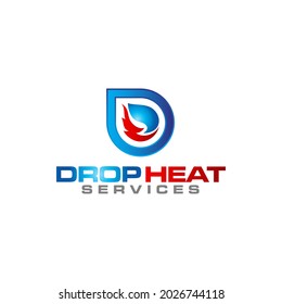 Illustration graphic vector of plumbing, heating and cooling service Logo Design template