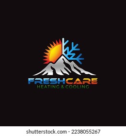 Illustration graphic vector of plumbing, heating, and cooling service company logo design template	

